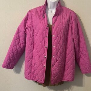 Kate Hill Fuchsia and Lavender Satin Coat